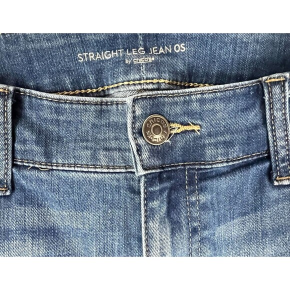 Chico's Straight Leg Jean Size US 4 short (0S) Mid-Rise Ankle Jeans - Picture 6 of 8